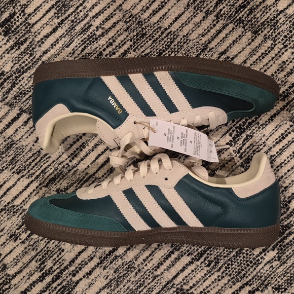 Adidas Samba OG Shoe Collegiate Green, Cream White, Men's Size 10 - Picture 7 of 11